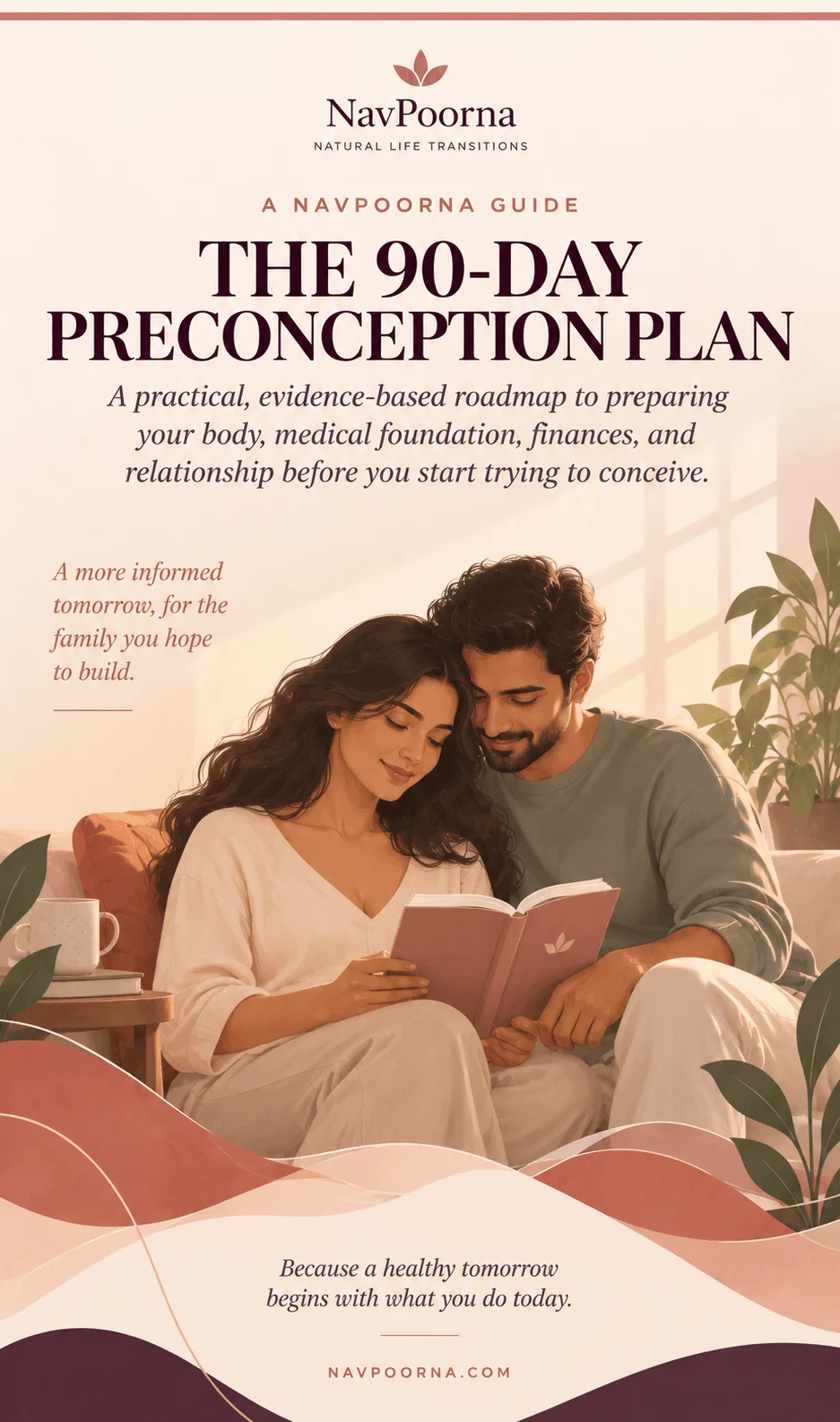 The 90-Day Preconception Plan — NavPoorna guide cover